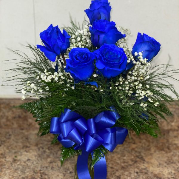 Half Dozen Blue Roses Mitchells Florist Orlando