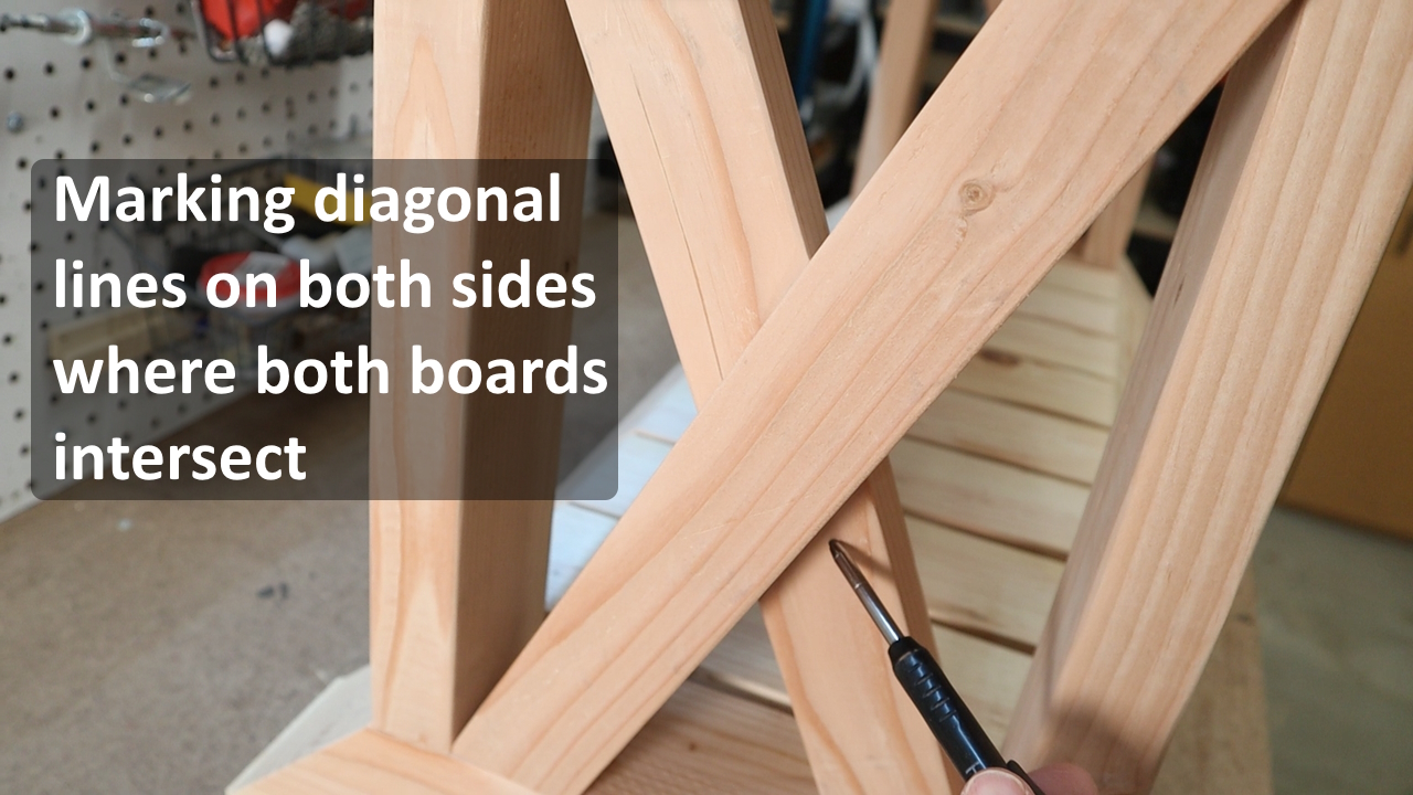 How to Make X Brace Angles and Half Laps Miter Angle