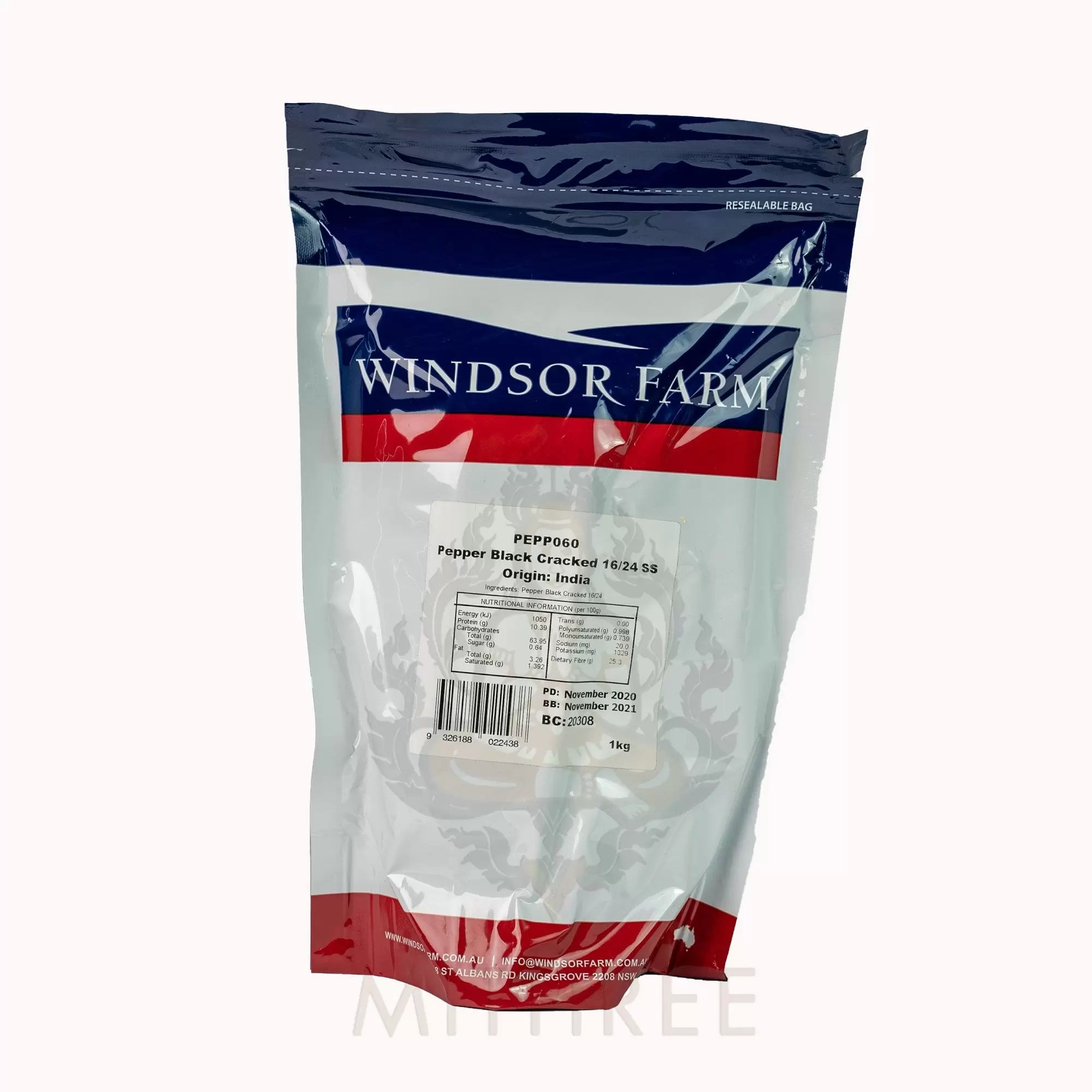 BLACK PEPPER [CRUSHED] 1KG/10 MITHREE