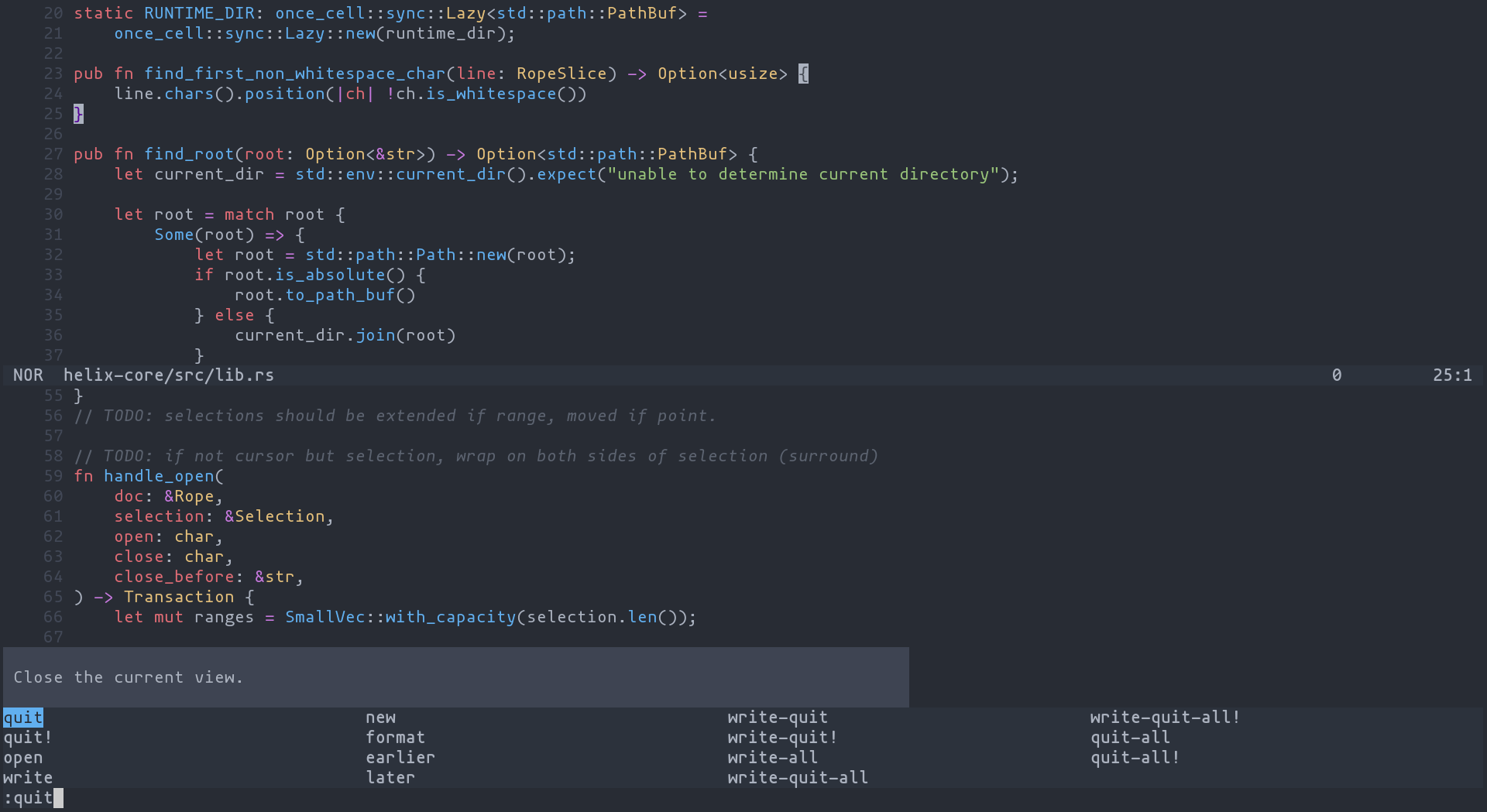 Trying out Helix code editor as my main editor