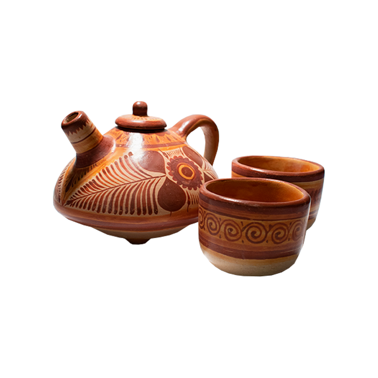 Vaso Cara De Barro Rojo Artesanales De Tlapazola, Oaxaca OaxacaXamor