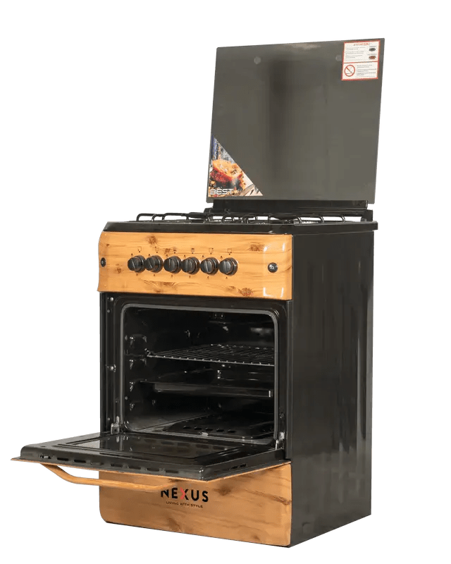 Nexus 4Gas Burner Cooker Wood finish NX6003 BS Mitos Shoppers