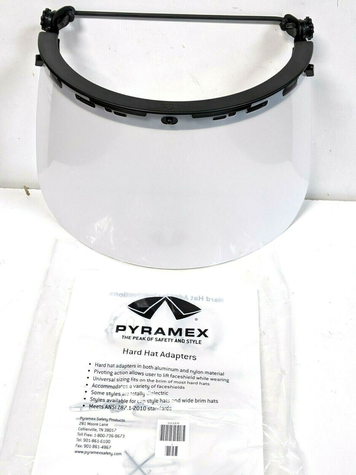 PYRAMEX Full Brim Hard hat Adapter HHABW W/ Clear Lens Mito Supply