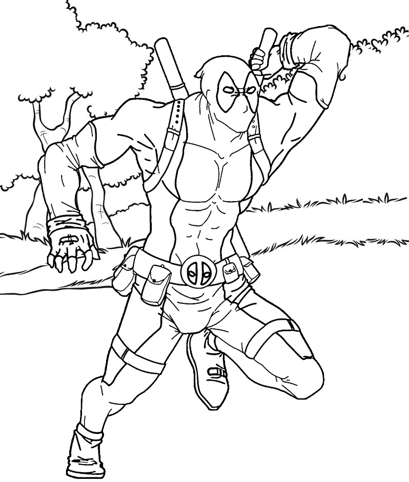Best Deadpool Scene Coloring Page for All Ages Mitraland