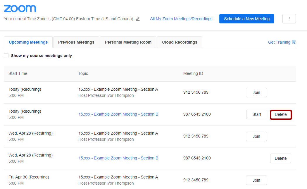How to Edit or Delete a Zoom Meeting in Your Canvas Course MIT Sloan