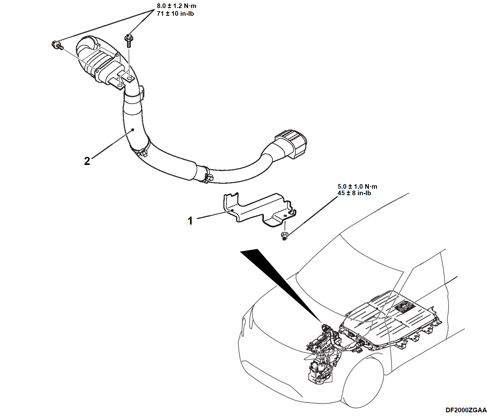 DRIVE BATTERY CABLE REMOVAL AND INSTALLATION