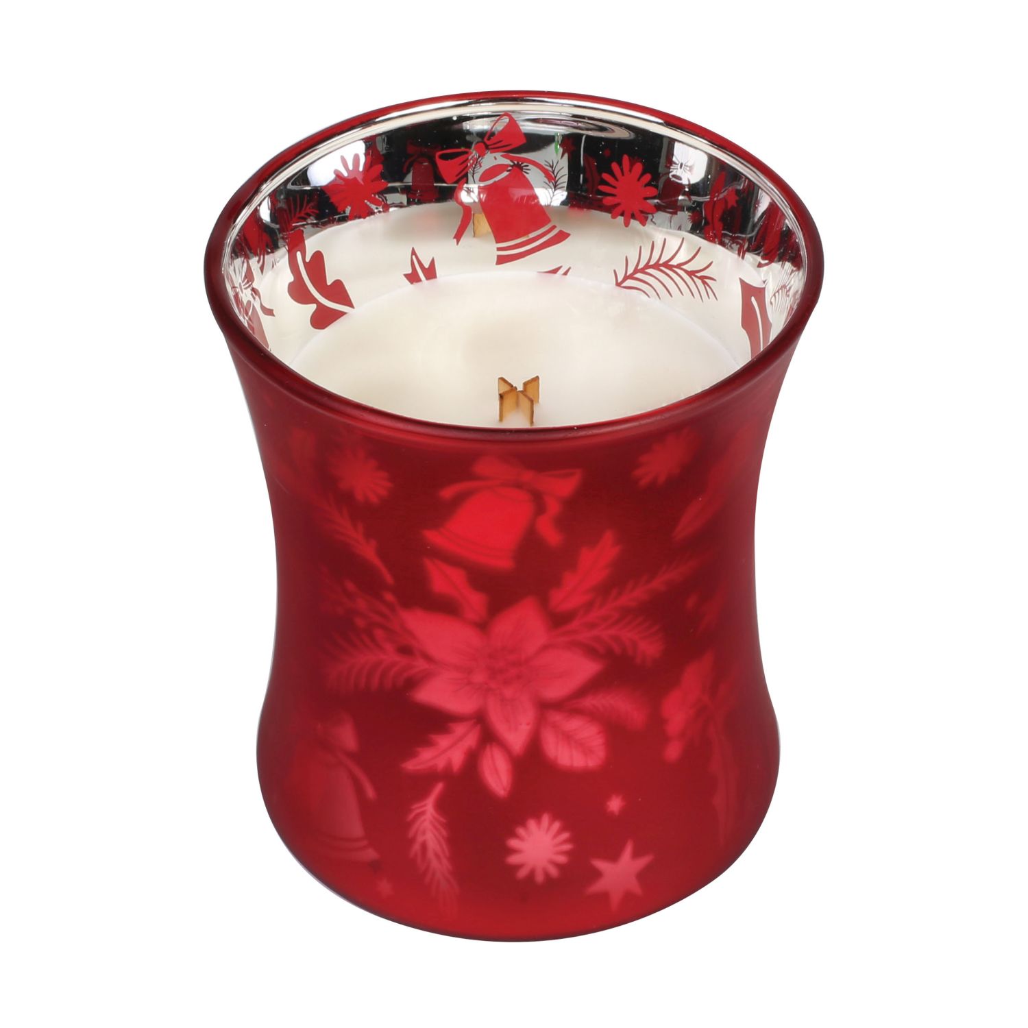 WoodWick Duftkerze Hourglass XMAS Crimson Berries, Classic Holiday