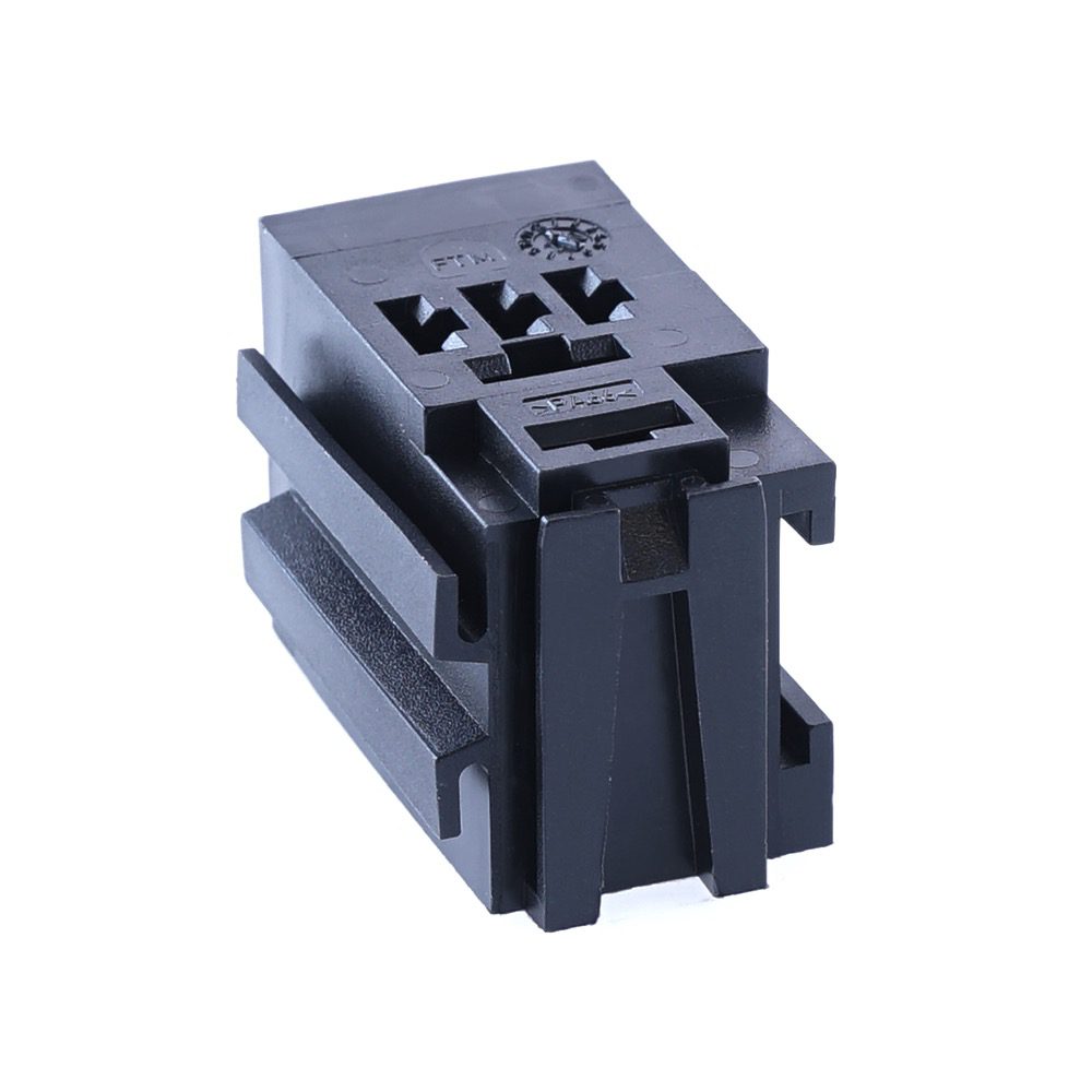 Micro Relay Socket for snap on mounting, with extension receptacle, 2x6