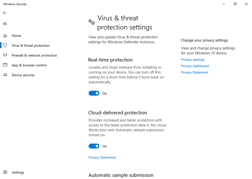 Configuring scan exclusions in Windows Defender