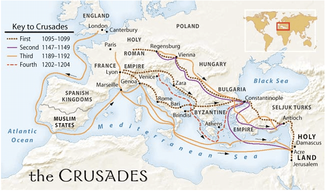 Map Of Crusades Routes Portfolio / Task 2 Mapping the route