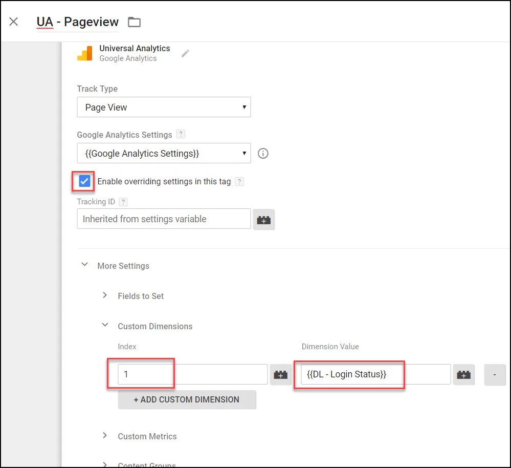 Set up Custom Dimensions using GA, GTM, and the Data Layer Mixed