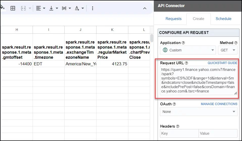 Import Yahoo Finance API Data to Google Sheets [2023] API Connector