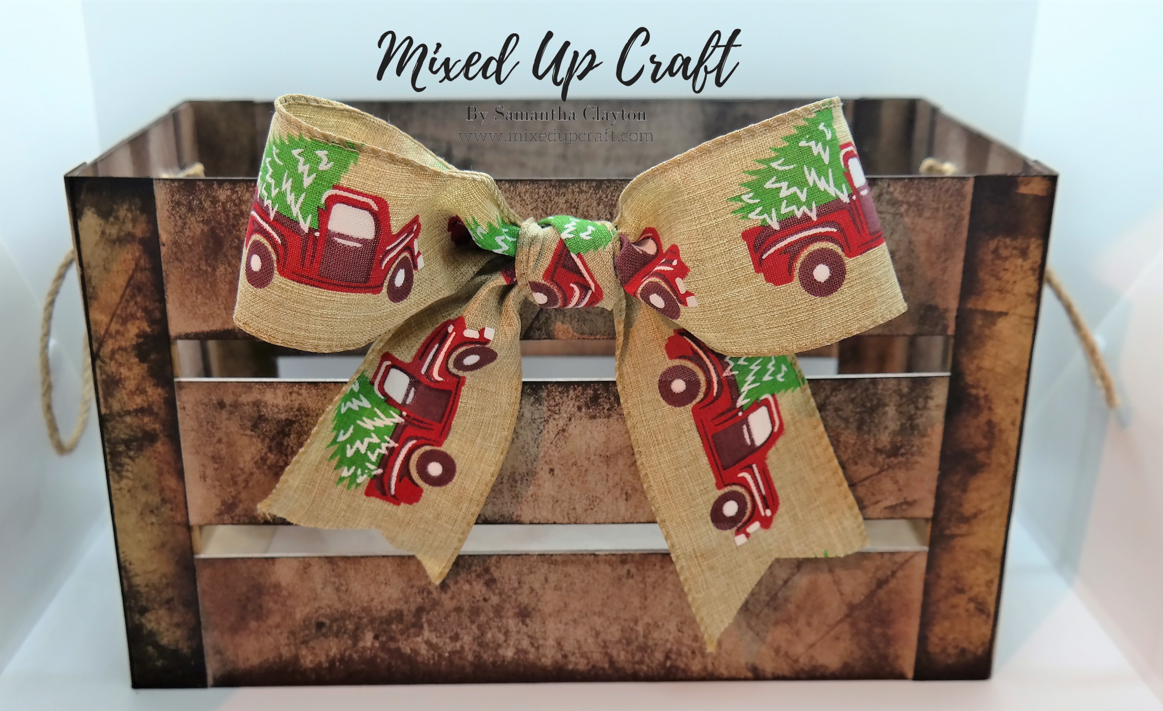 Crate Style Gift Box or Storage Box MIXED UP CRAFT