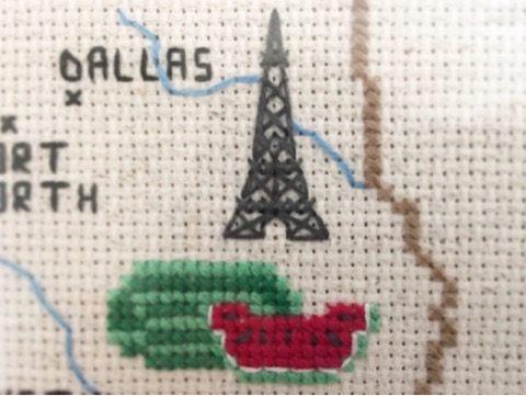 クロスステッチTexas map テキサス地図 変更箇所 | Miya Log