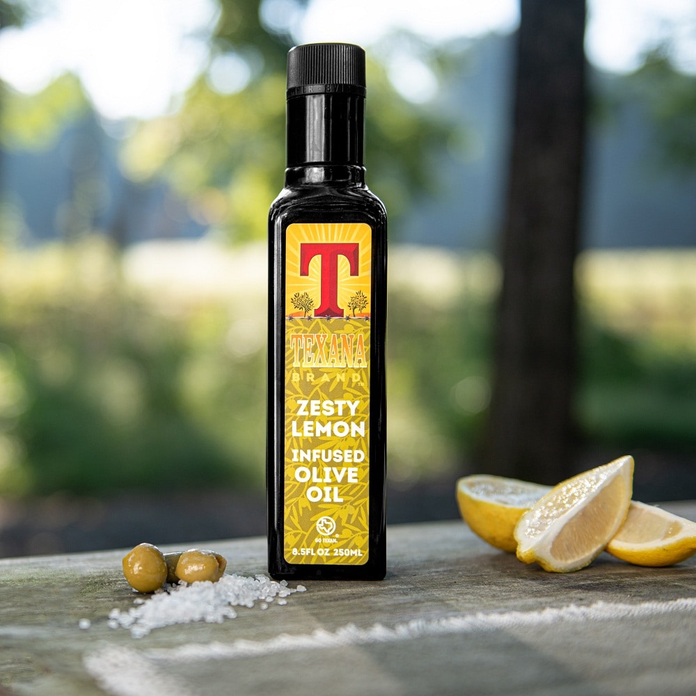 Texana Brand Zesty Lemon Infused Olive Oil Miz En Place