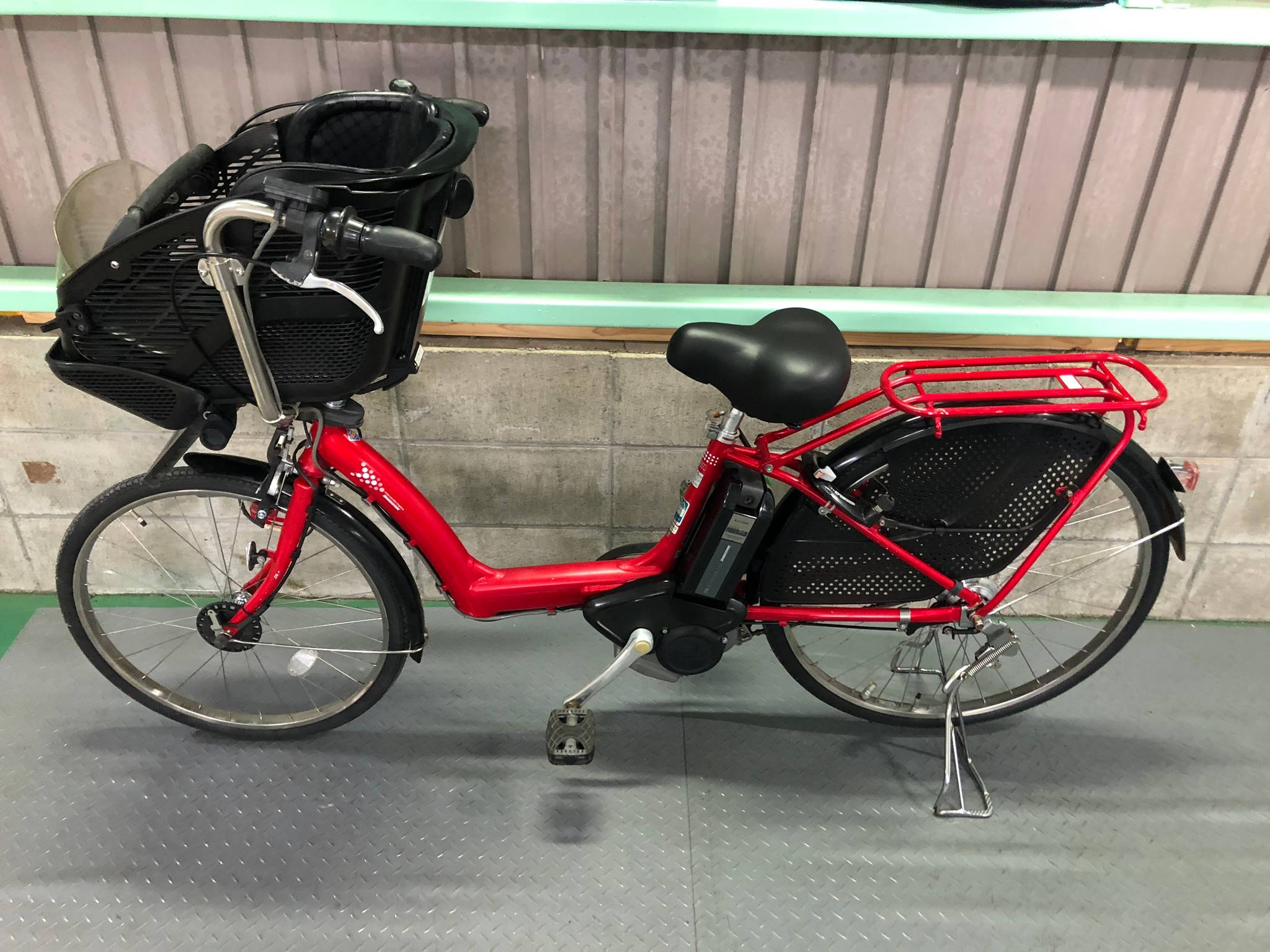【SOLD OUT】電動自転車 BRIDGESTONE アンジェリーノ レッド 子供乗せ 国産・中古の激安電動アシスト自転車を販売MIZO