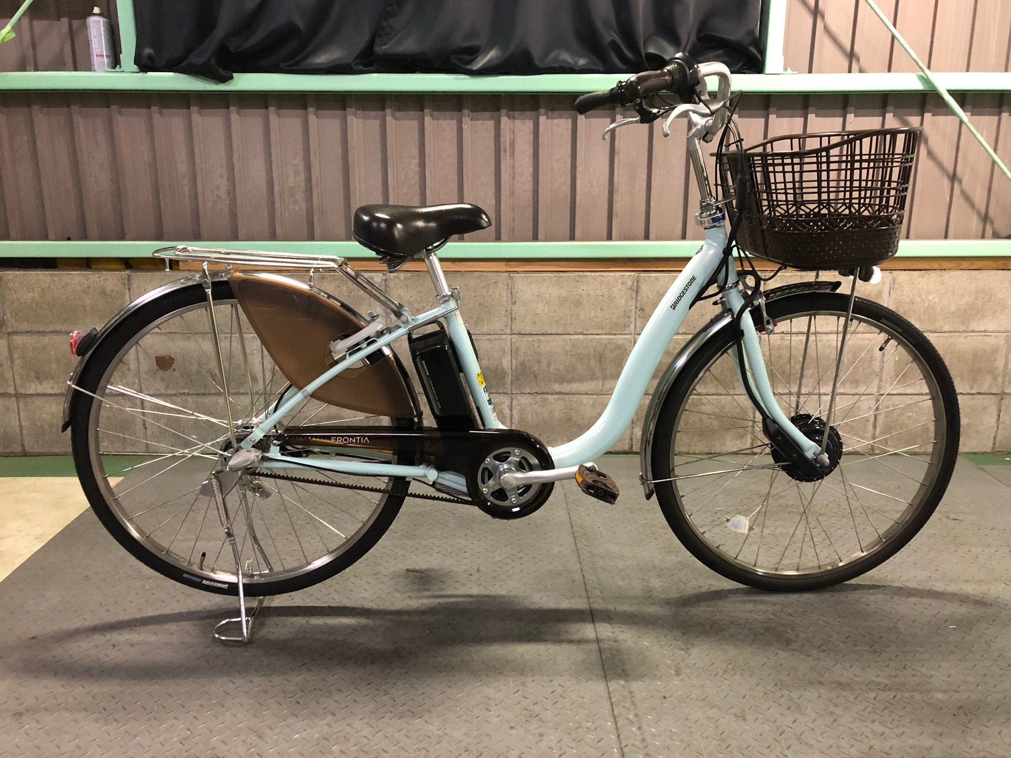 電動自転車 ブリヂストン FRONTIA 26インチ 6Ah 2019年前後 水色 国産・中古の激安電動アシスト自転車を販売MIZO