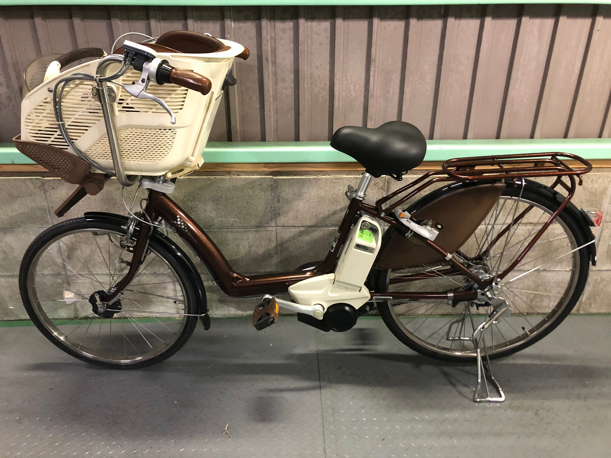 【SOLD OUT】電動自転車 ブリヂストン アンジェリーノ 3人乗り適合 ブラウン 子供乗せ 国産・中古の激安電動アシスト自転車を販売