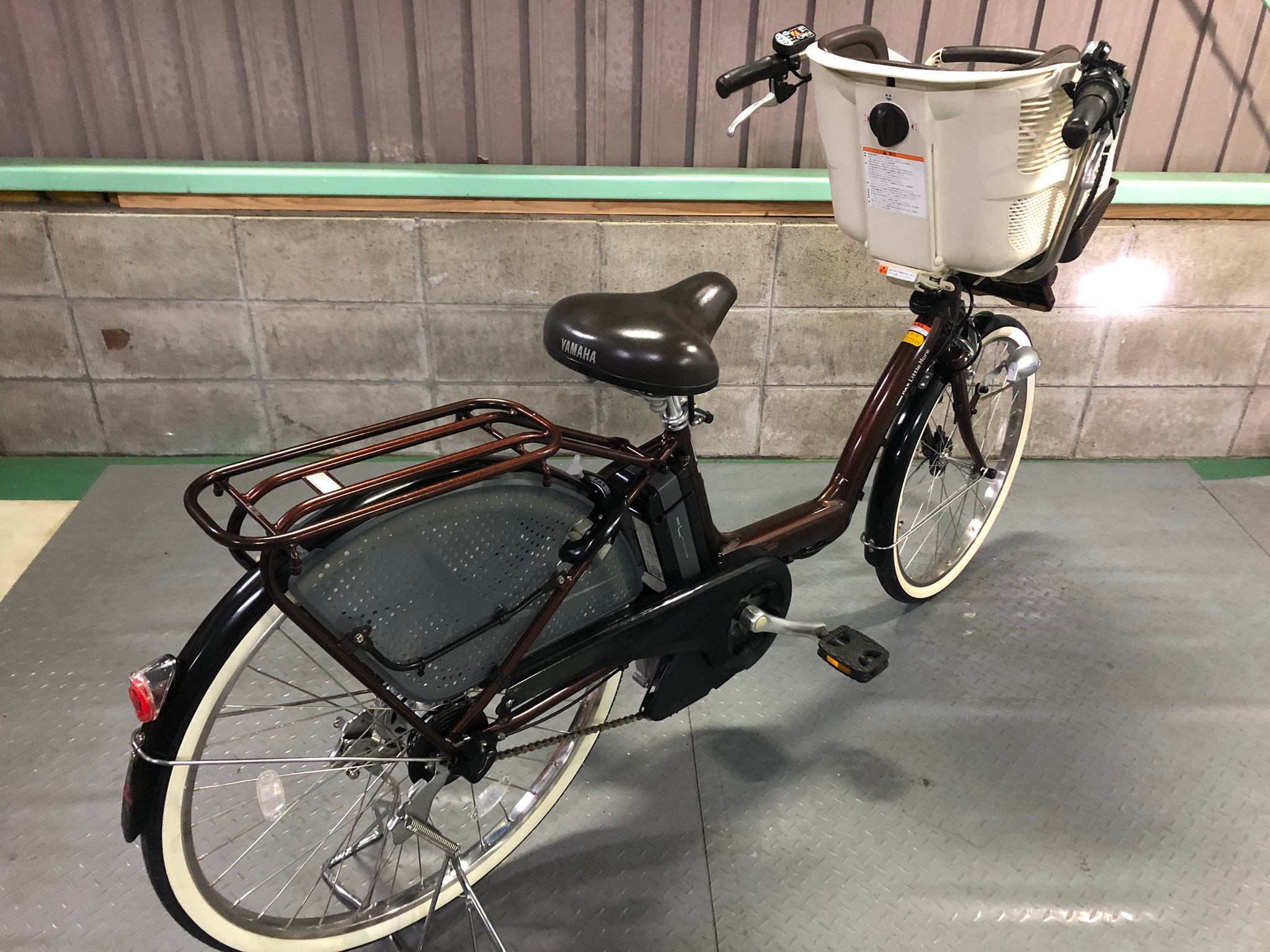 【SOLD OUT】電動自転車 ヤマハ リトルモア 子供乗せ 22/26インチ 8.9Ah ブラウン 国産・中古の激安電動アシスト自転車を