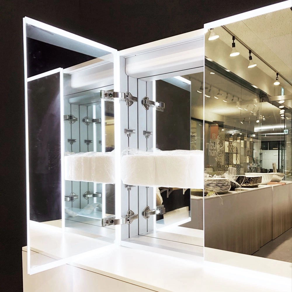 パウダールームLEDミラーキャビネット LM008｜おしゃれな洗面ボウル(洗面器)通販サイト mizunohana(水の花)