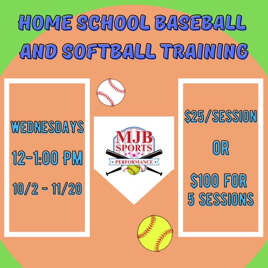 Home School Baseball and Softball Training MJB Sports Performance