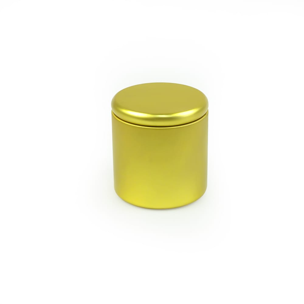 Round Candle Tins with Gold Color MJH