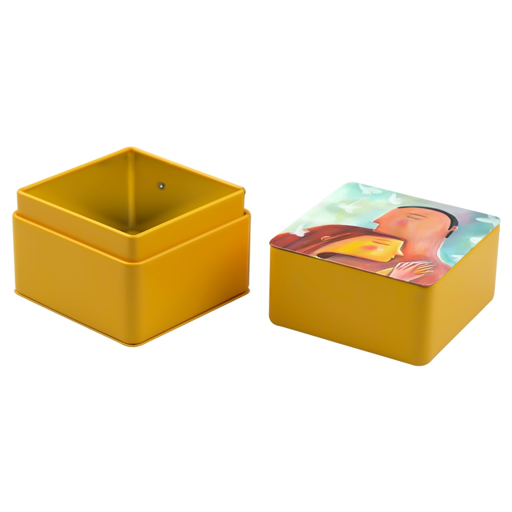 Square Tin Packaging for Gift Jewelry Cosmetic Electronic Tins MJH
