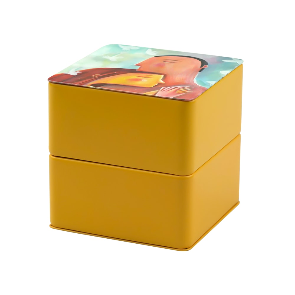 Square Tin Packaging for Gift Jewelry Cosmetic Electronic Tins MJH