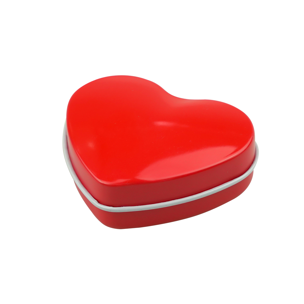 High Quality Custom Heart Shape Portable Tin Box Packaging MJH