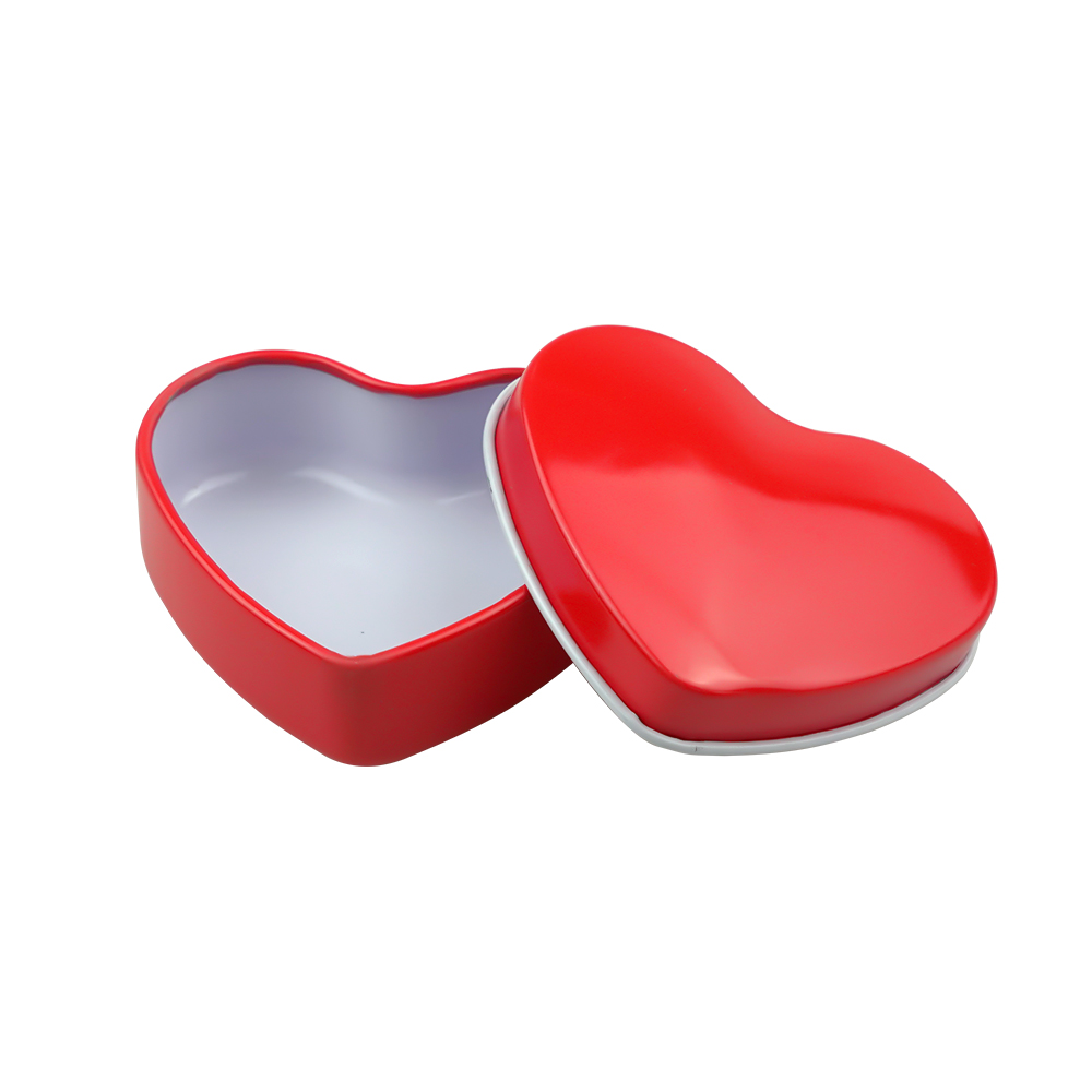 High Quality Custom Heart Shape Portable Tin Box Packaging MJH