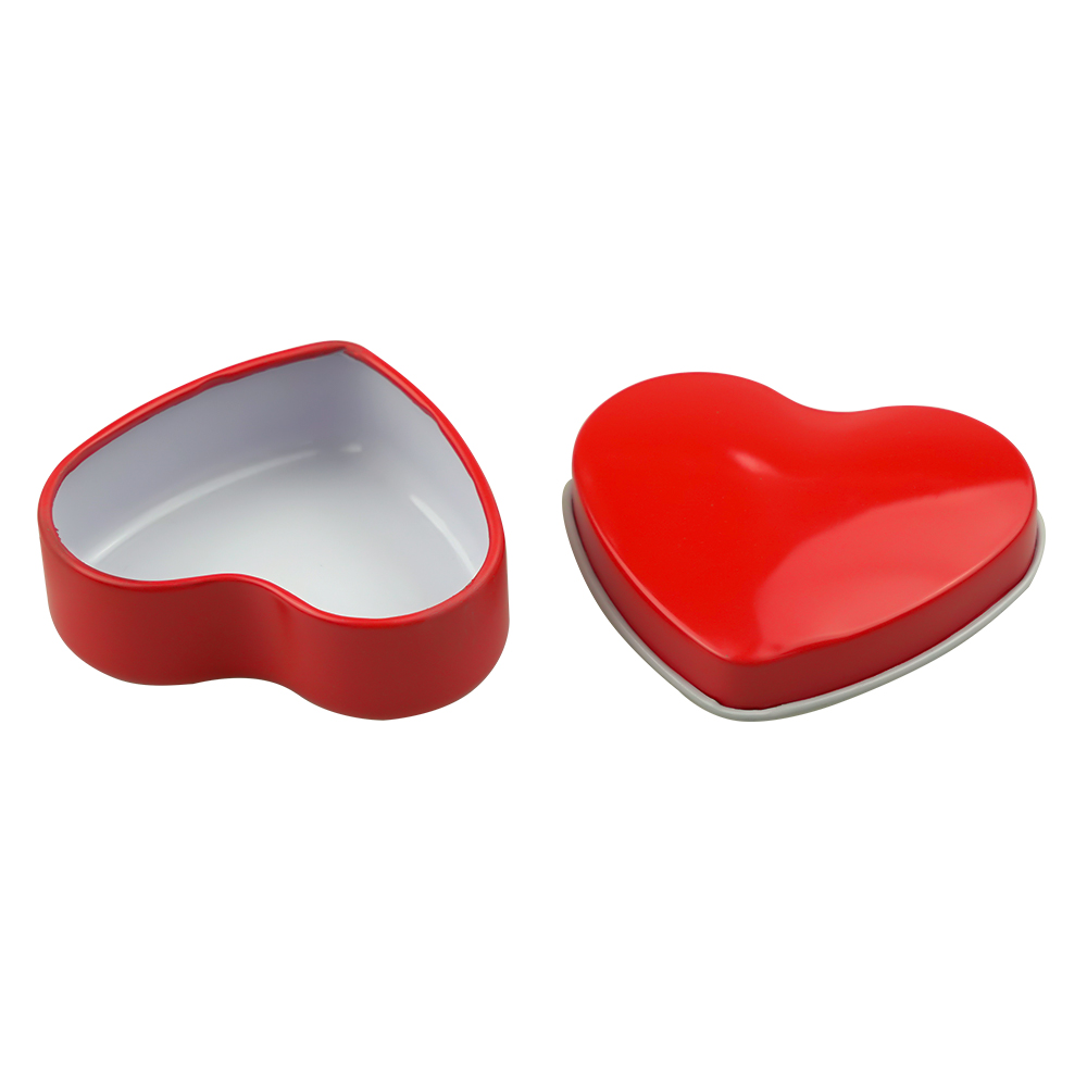 High Quality Custom Heart Shape Portable Tin Box Packaging MJH
