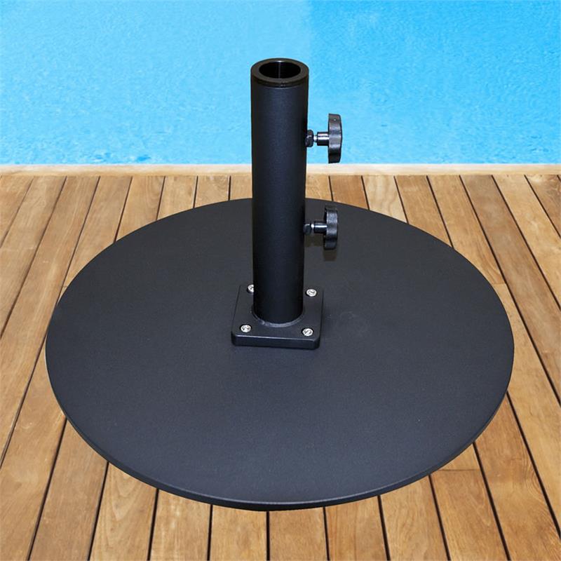 50 lb Steel Plate Umbrella Base Black