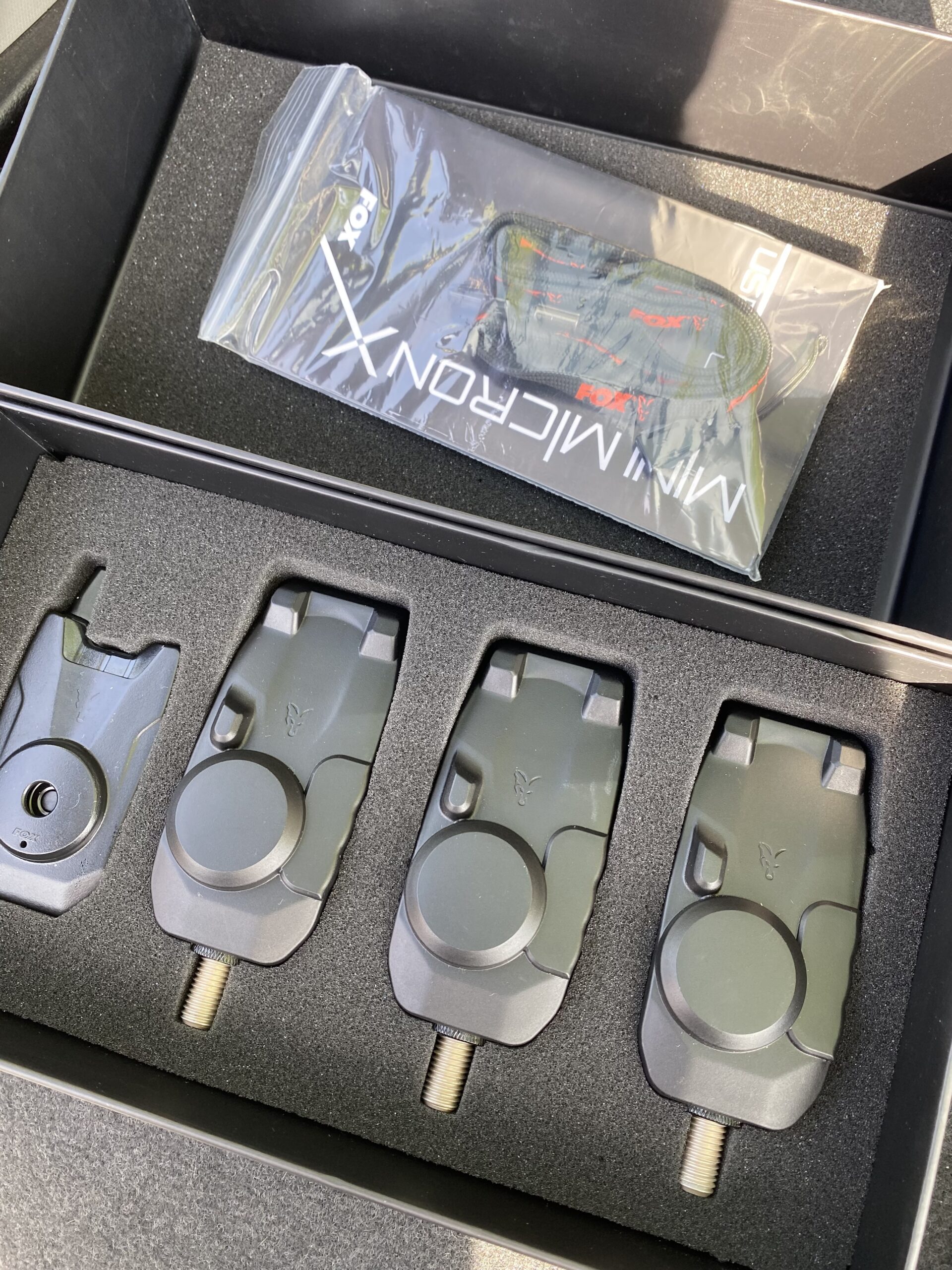Fox Mini Micron X Alarms & Receiver - 3 Rod Presentation Set - MJL Tackle