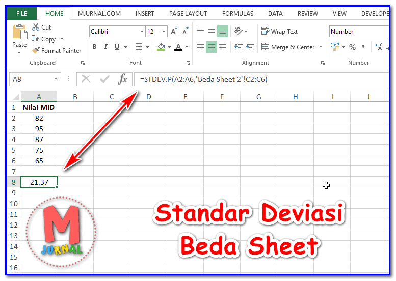 Penjelasan, b6 kolom gaji pokok, c6 kolom tunjangan hingga f6 kolom uang lembur. Rumus Standar Deviasi Excel Untuk Sample Dan Populasi M Jurnal