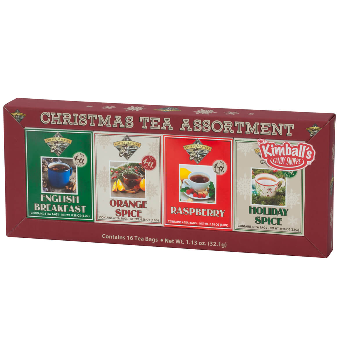 Christmas Tea, Set of 4 Tea Sampler Tea Gift Sets Miles Kimball