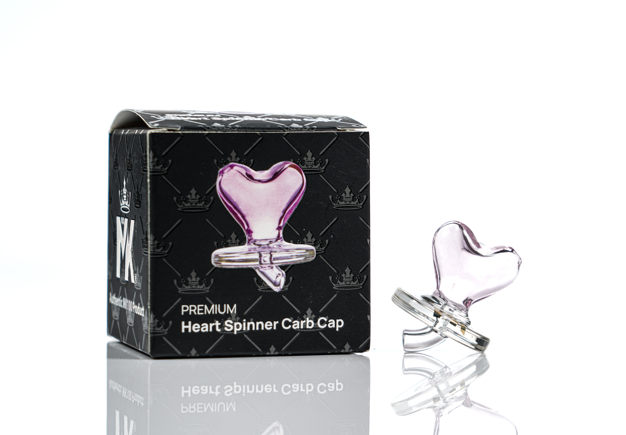 MKCC1 MK100 Premium Heart Spinner Carb Cap MK100 Glass