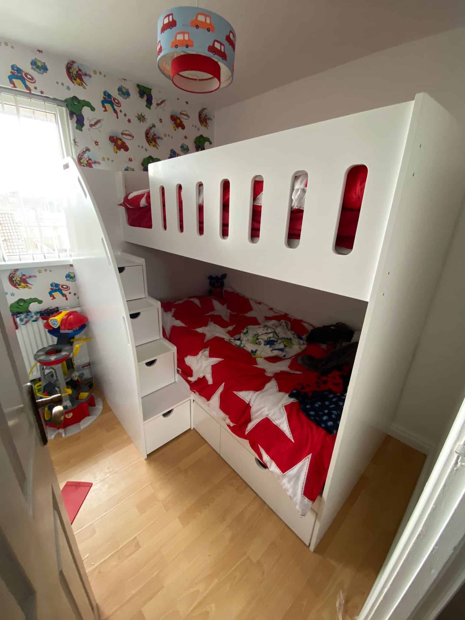Kids Bunk Stairs Front MK Furnishings Kids Beds LTD