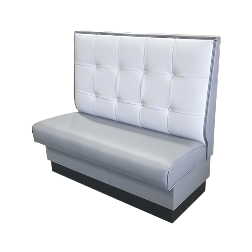 Diamond Tufted Back Vinyl Booth MKLD FURNITURE