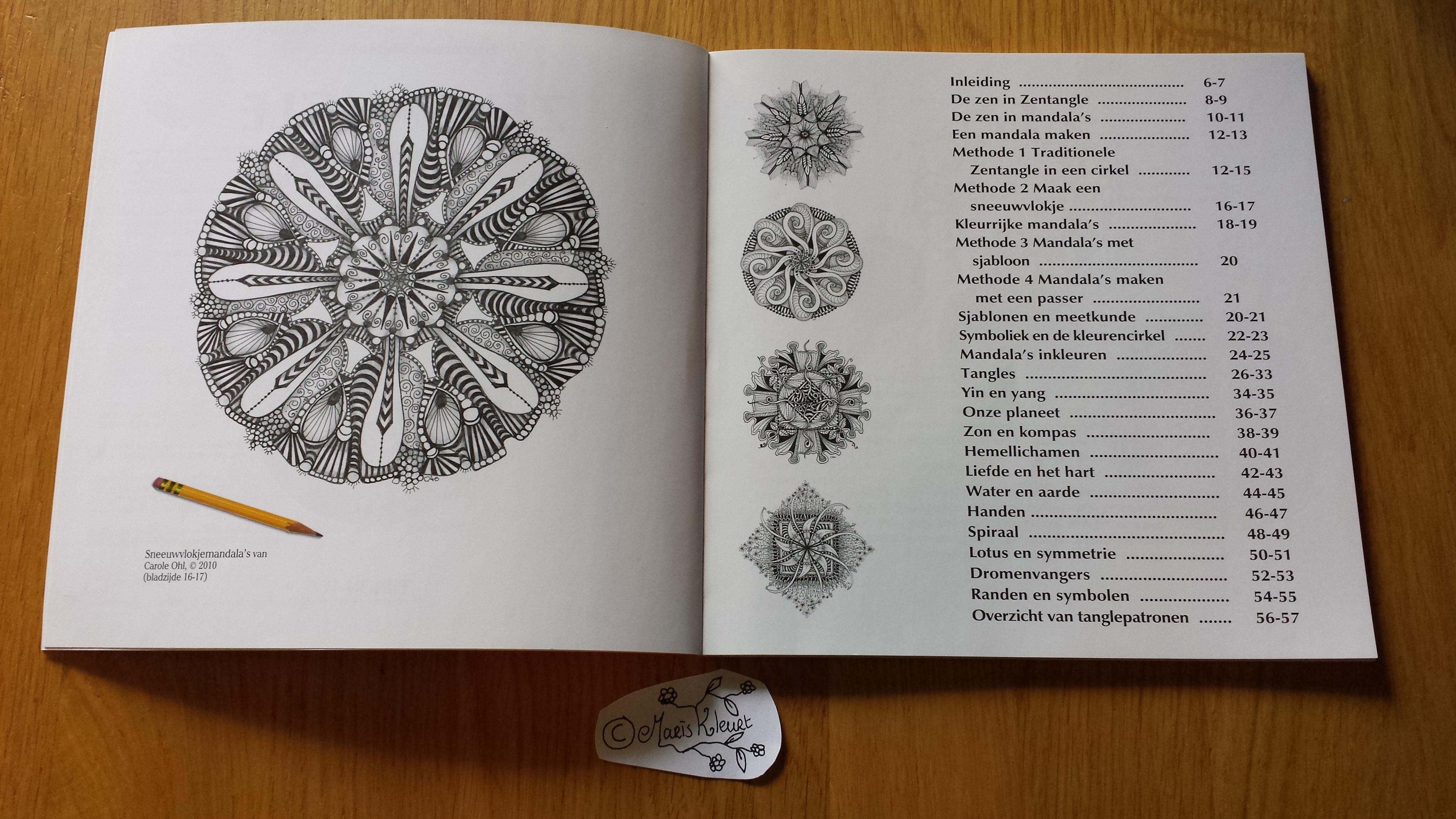 Zentangle Mandala S Mkkleurt