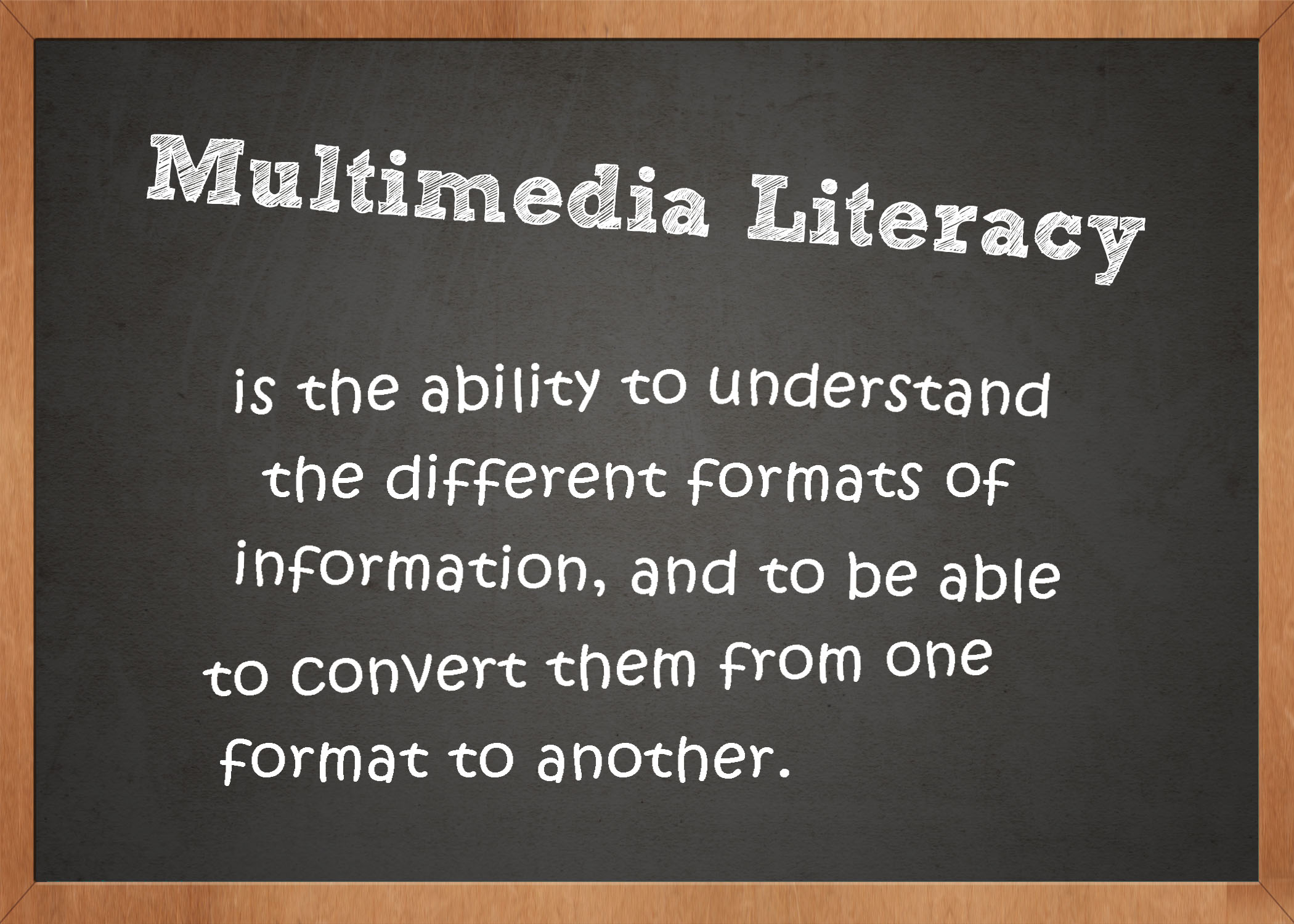 What is Multimedia Literacy? mkosfeld