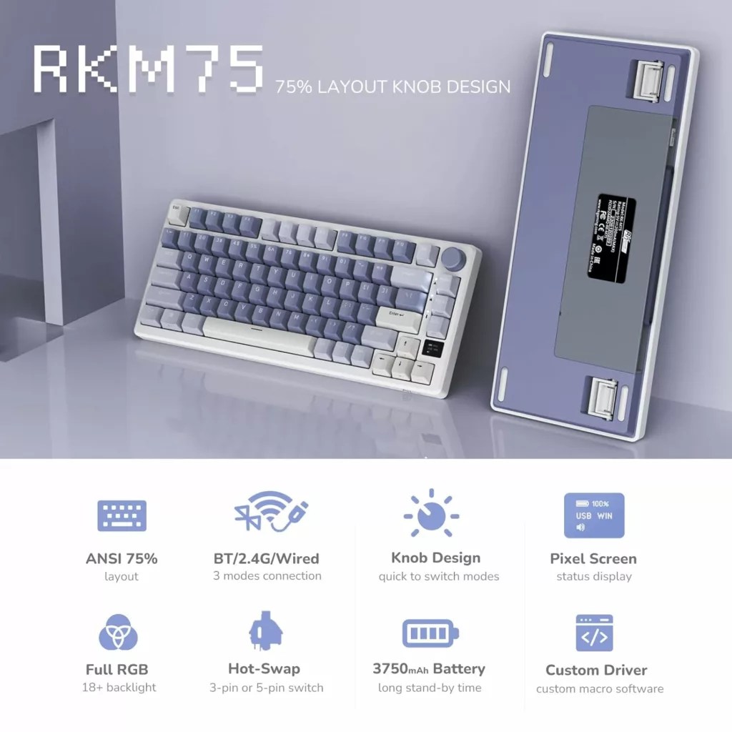 Royal Kludge RK M75 : Meckeys.com : 75% Keyboard