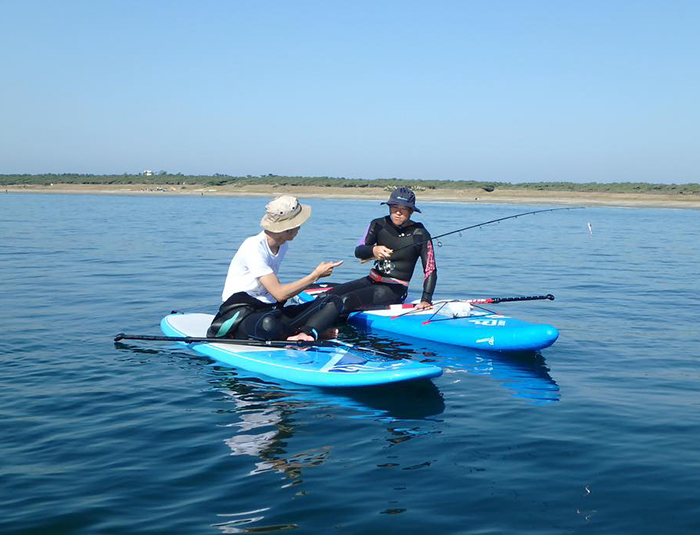 SUPで釣り