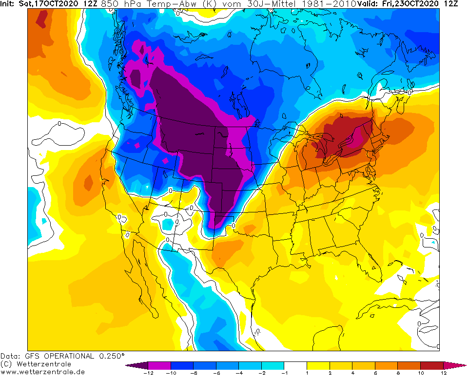 16day US/Canada forecast Cold air should hit more West than East