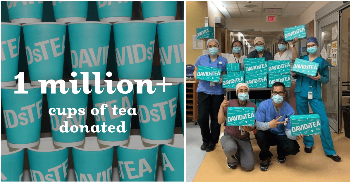 DAVIDsTEA Donates 1 Million Cups of Tea DavidsTea Inc