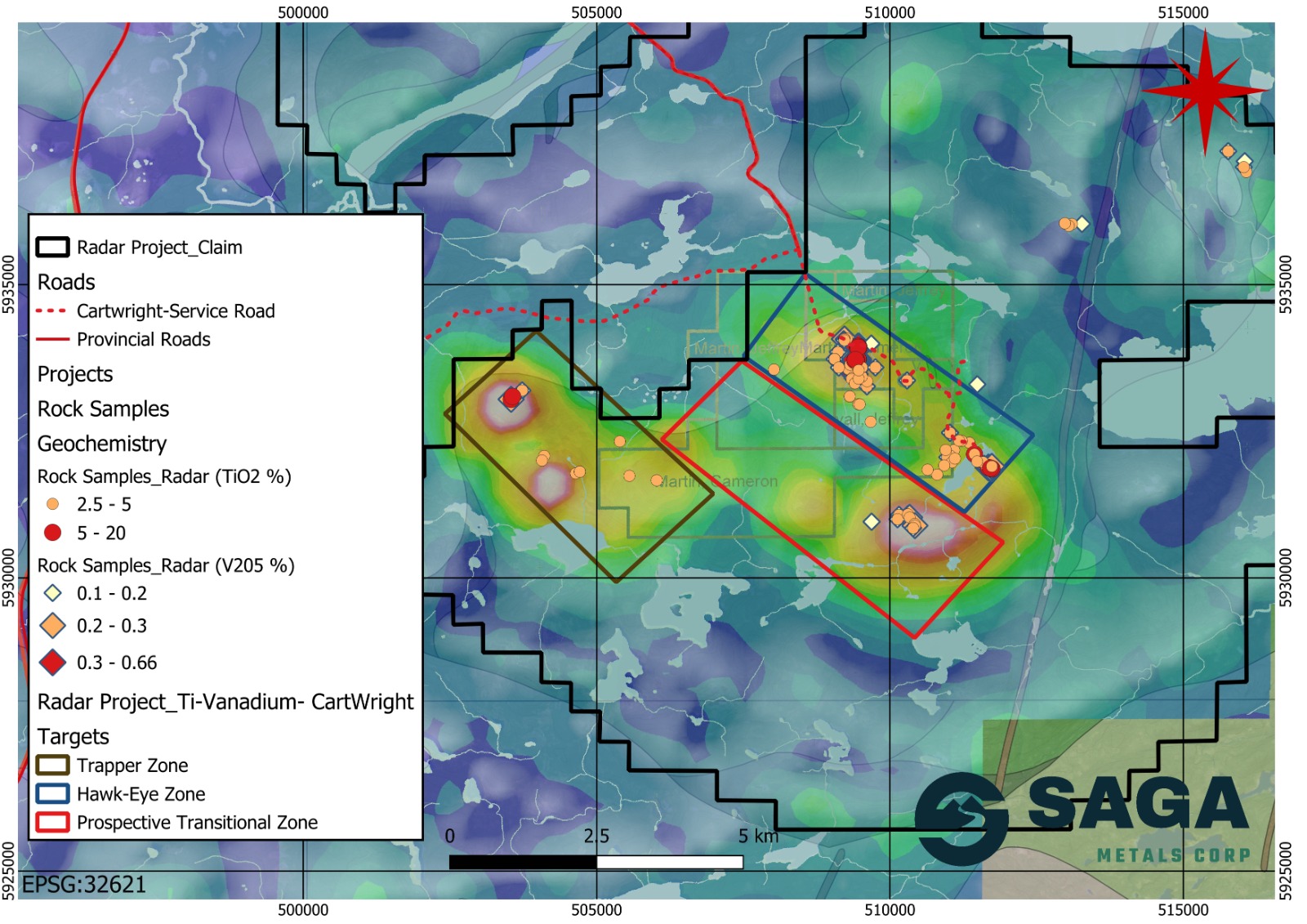 SAGA Metals Announces Assay Results from Radar TitaniumVanadium