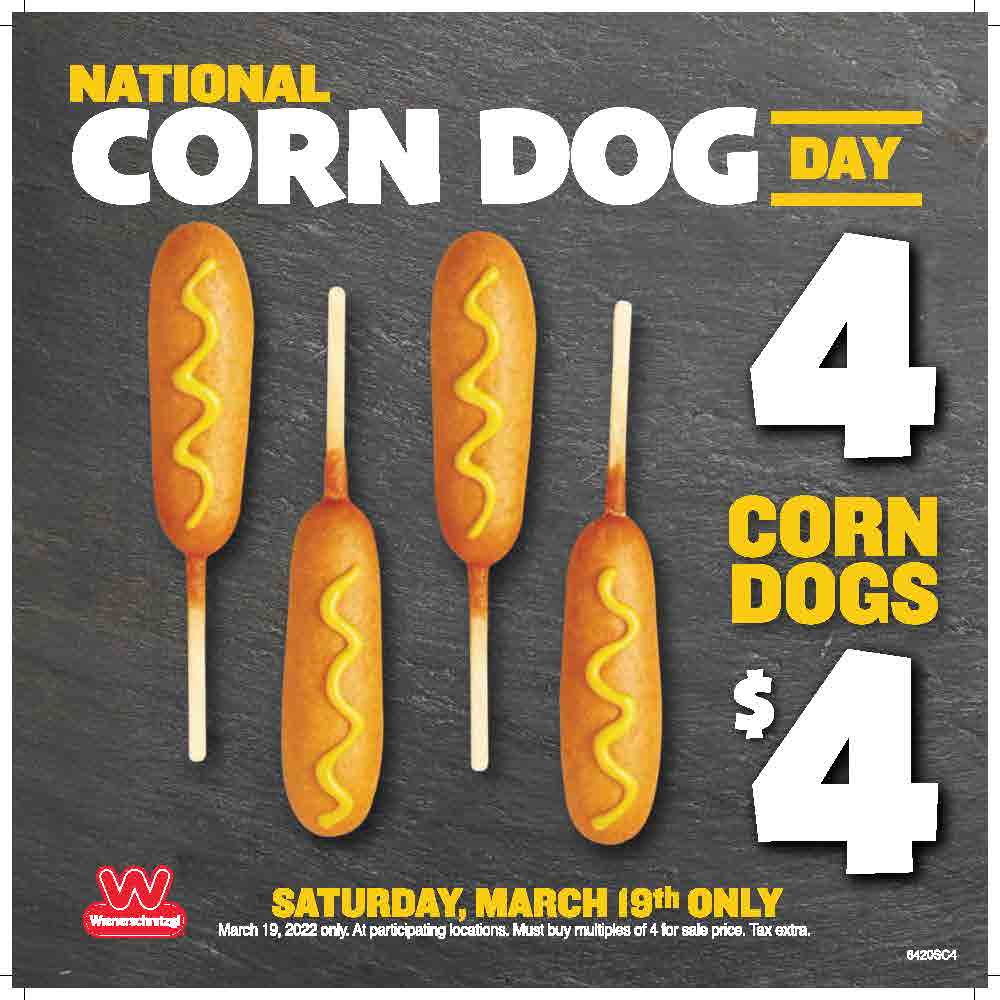 Wienerschnitzel is Celebrating National Corn Dog Day (3/19)