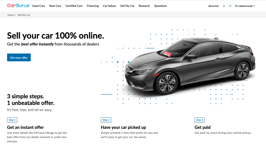 Consumers Can Sell Vehicles 100% Online With Cargurus