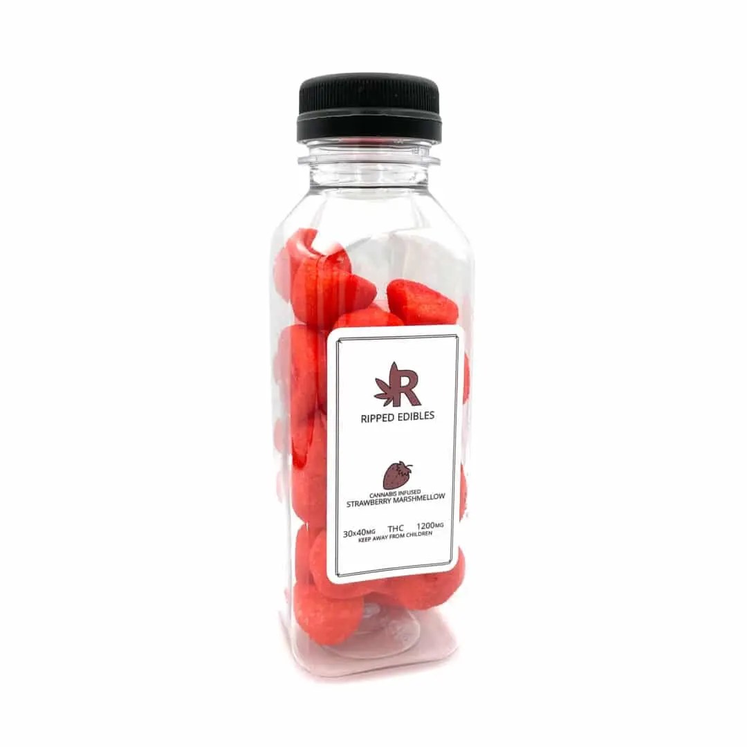 Cannabis Infused Bulk Strawberry Marshmallows by Ripped
