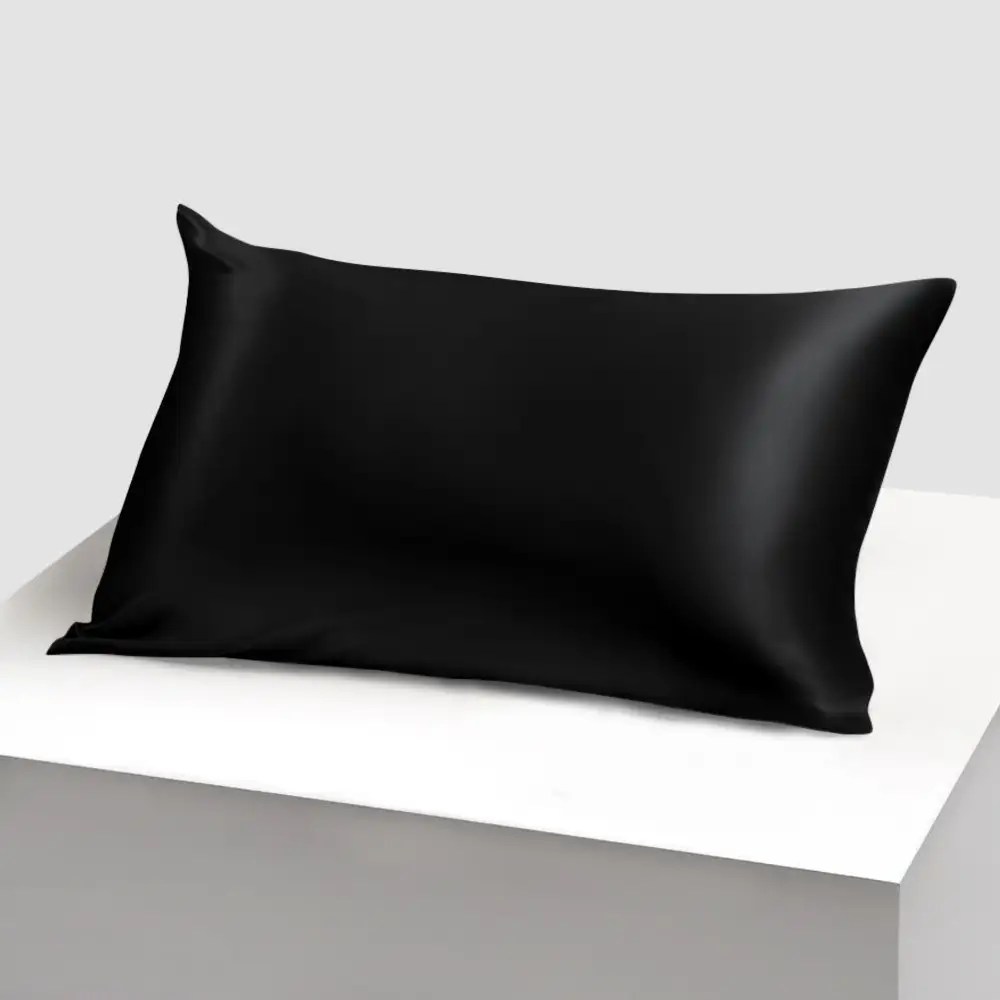 22 Momme Black Silk Pillowcase Envelope June Silk