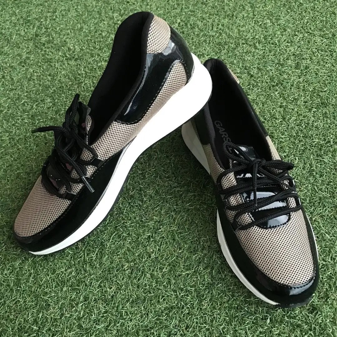 GARSEL SEPATU SNEAKERS WANITA HITAM ABU SYNTHETIC MESH GES